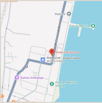 Mapa da localização do Studio Cecília Lara